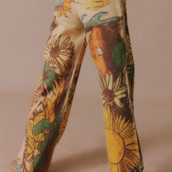 NWT Free People We The Free Baggy Printed Jeans BEACH - Picture 3 of 8